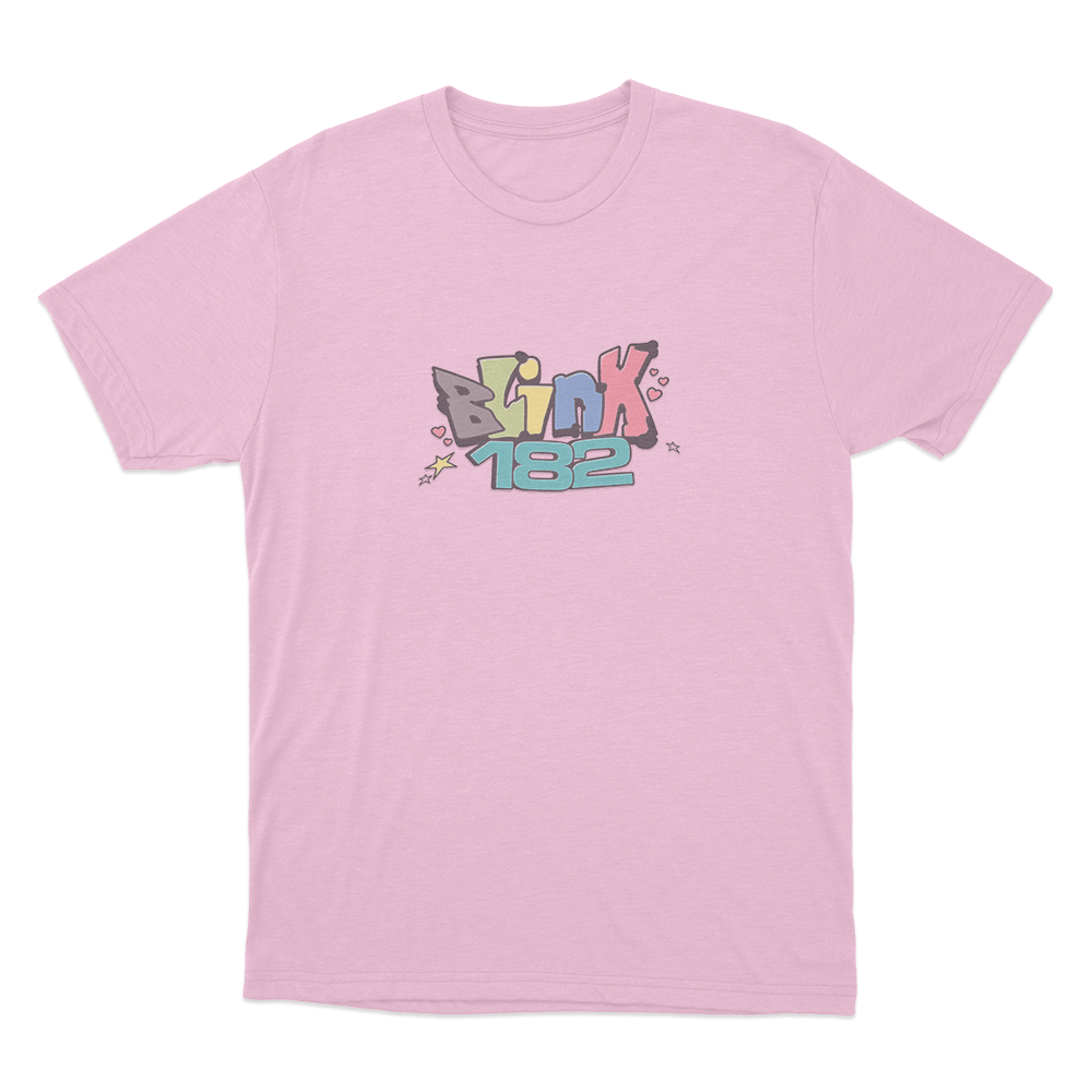 Blink-182 Graffiti Logo Unisex T Shirt Pink Blink 182 Graffiti Logo Unisex T Shirt Pink
