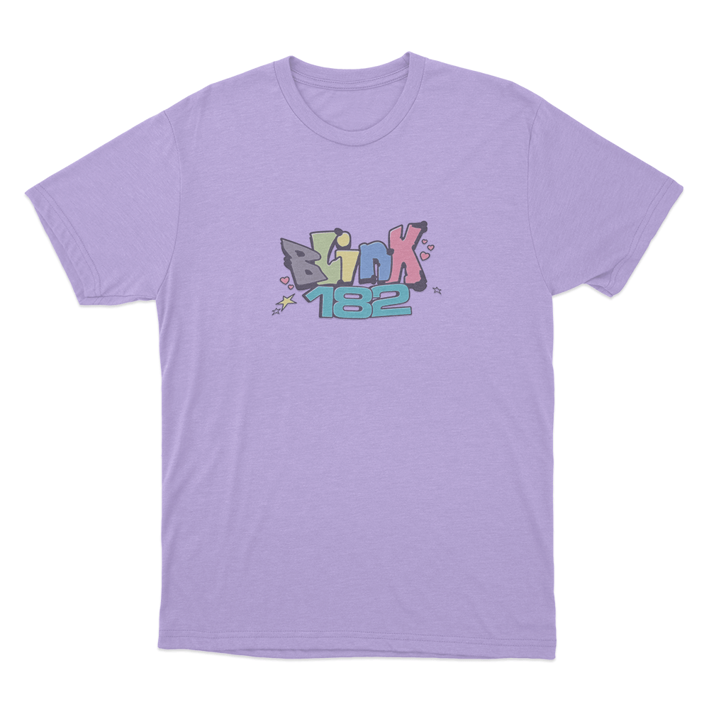 Blink-182 Graffiti Logo Unisex T Shirt Purple Blink 182 Graffiti Logo Unisex T Shirt Purple