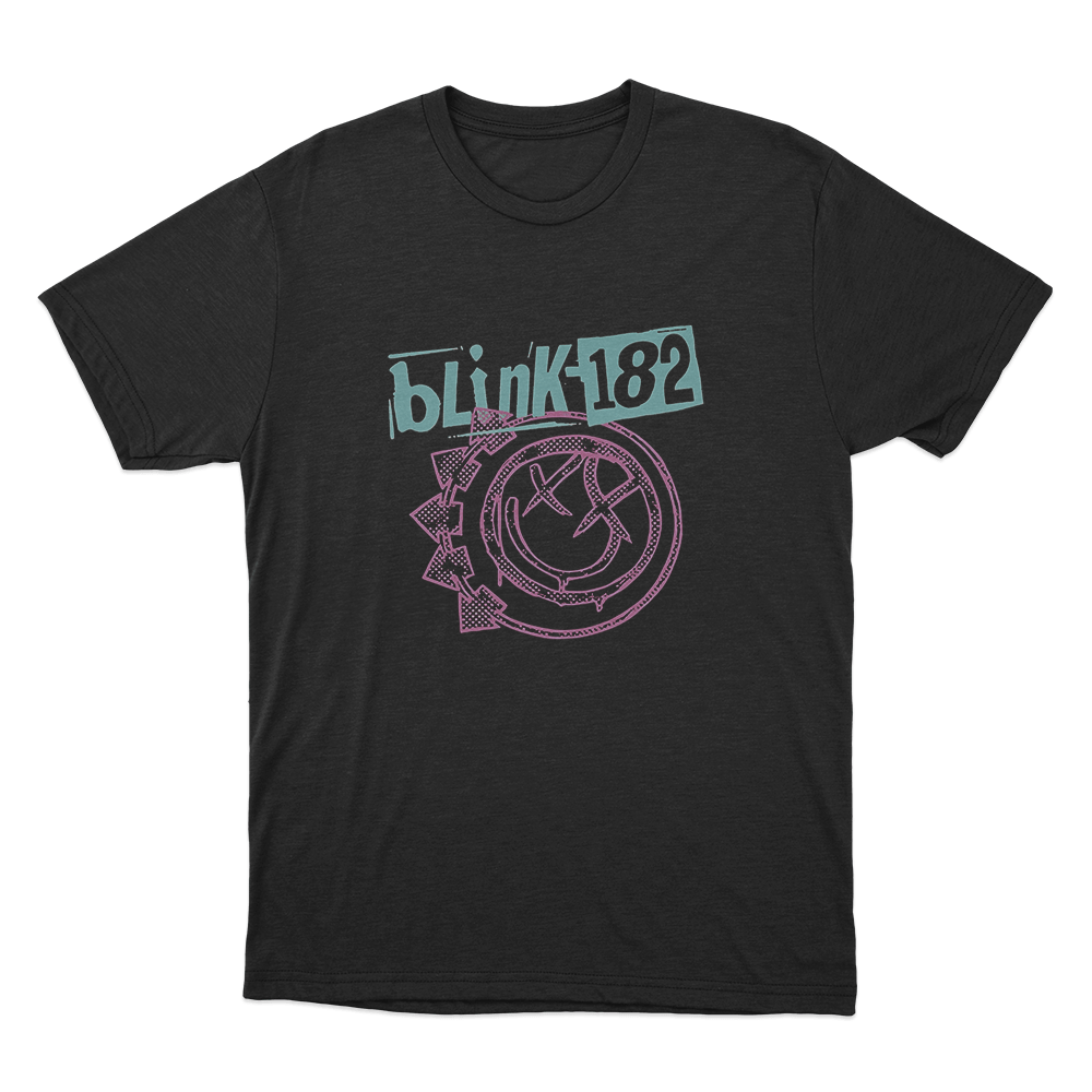 Blink-182 Smiley Unisex T Shirt Black Blink 182 Smiley Unisex T Shirt Black