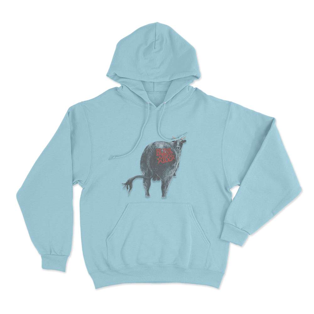 Blink-182 Vintage Bull Unisex Hoodie Sky Blue Blink 182 Vintage Bull Unisex Hoodie Sky Blue