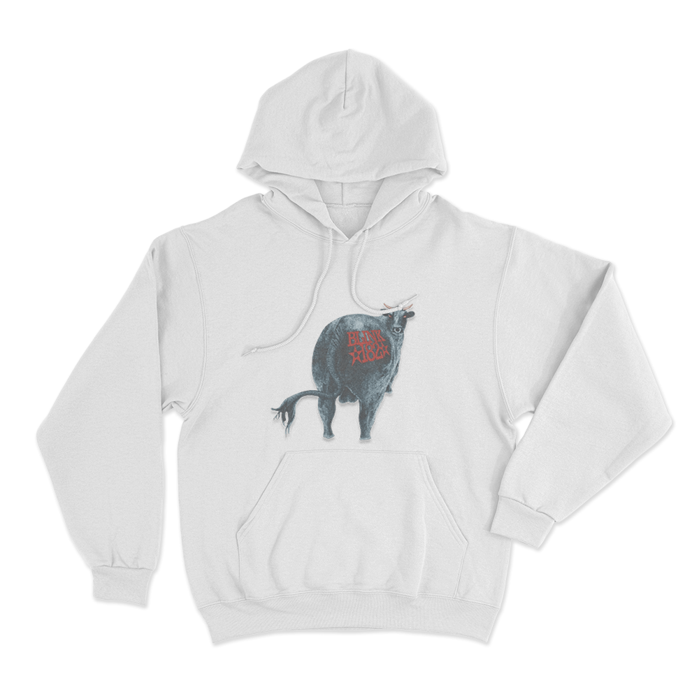 Blink-182 Vintage Bull Unisex Hoodie White Blink 182 Vintage Bull Unisex Hoodie White