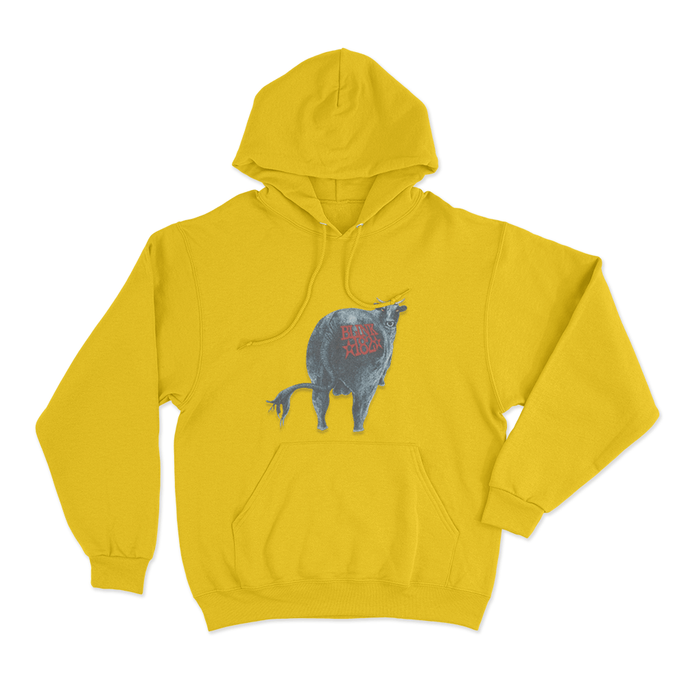 Blink-182 Vintage Bull Unisex Hoodie Yellow Blink 182 Vintage Bull Unisex Hoodie Yellow